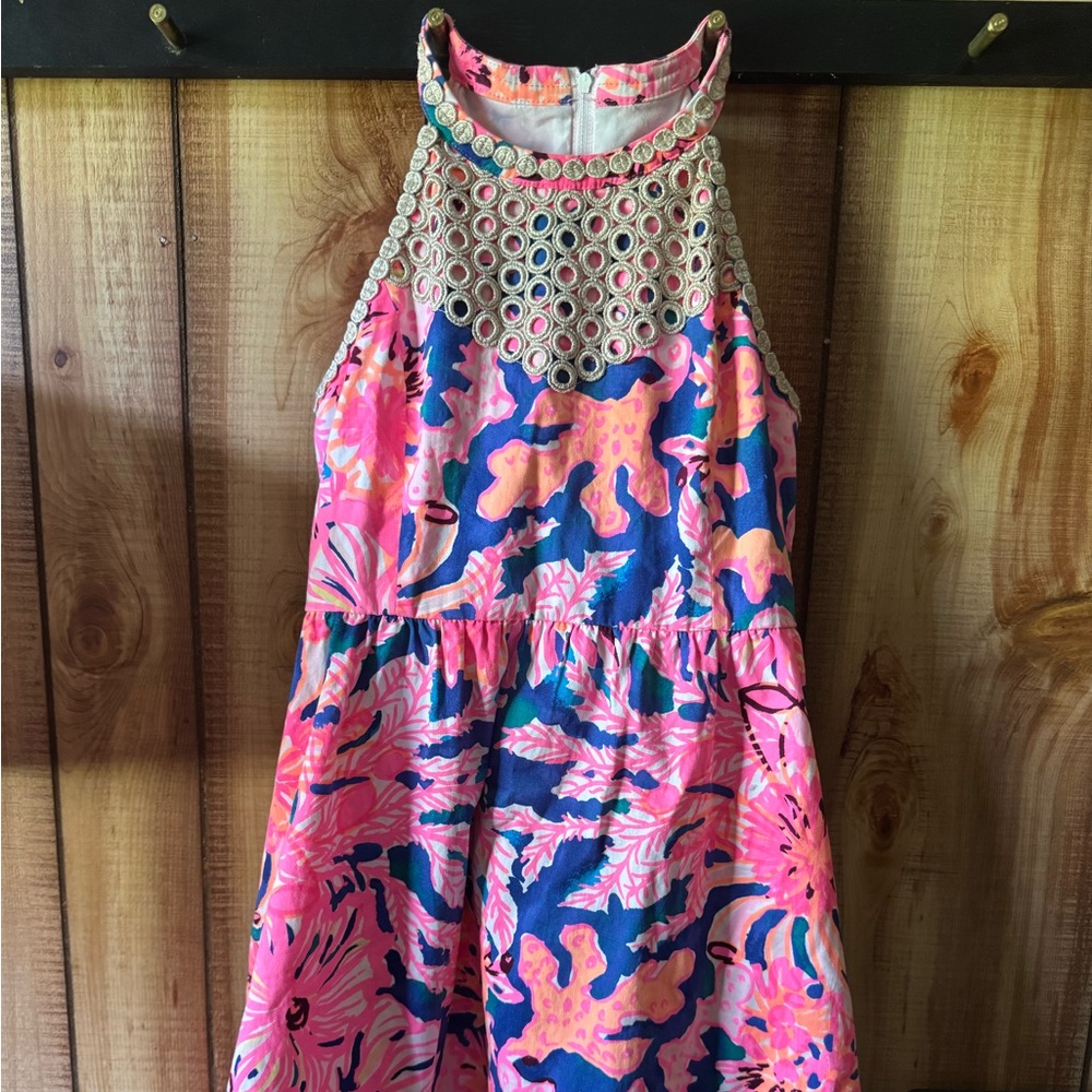 Lilly Pulitzer Pink and Blue Shift Dress